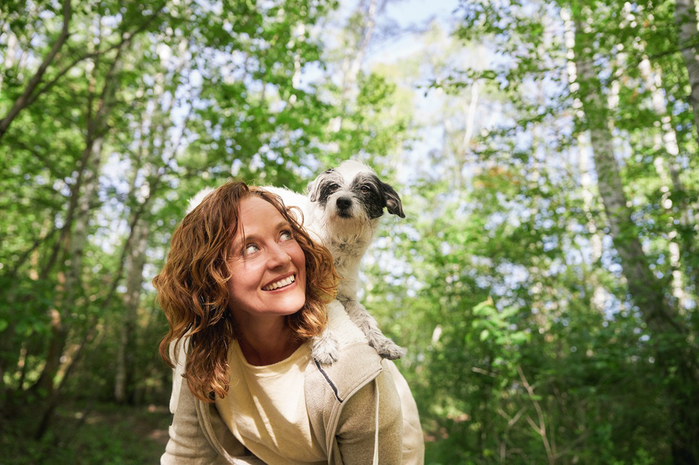 Kate and dog_forest